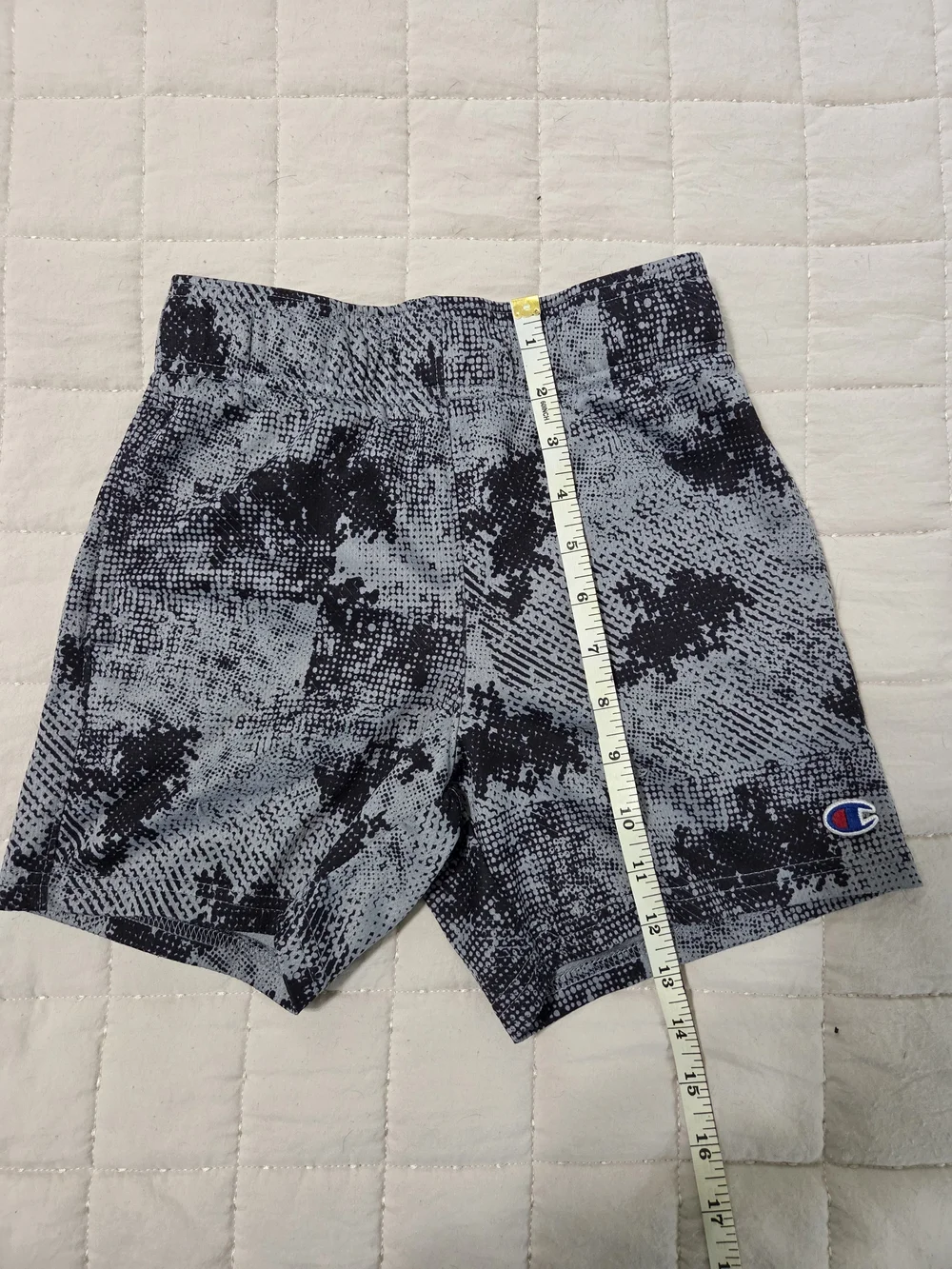 Champion Black and Gray Patterned Kids Shorts